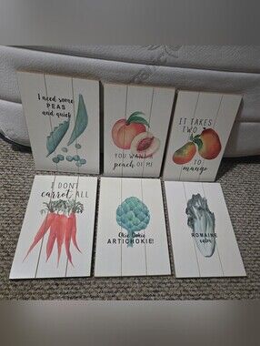 Farmhouse Fruit & Veg Wall Art Set - Multi Color